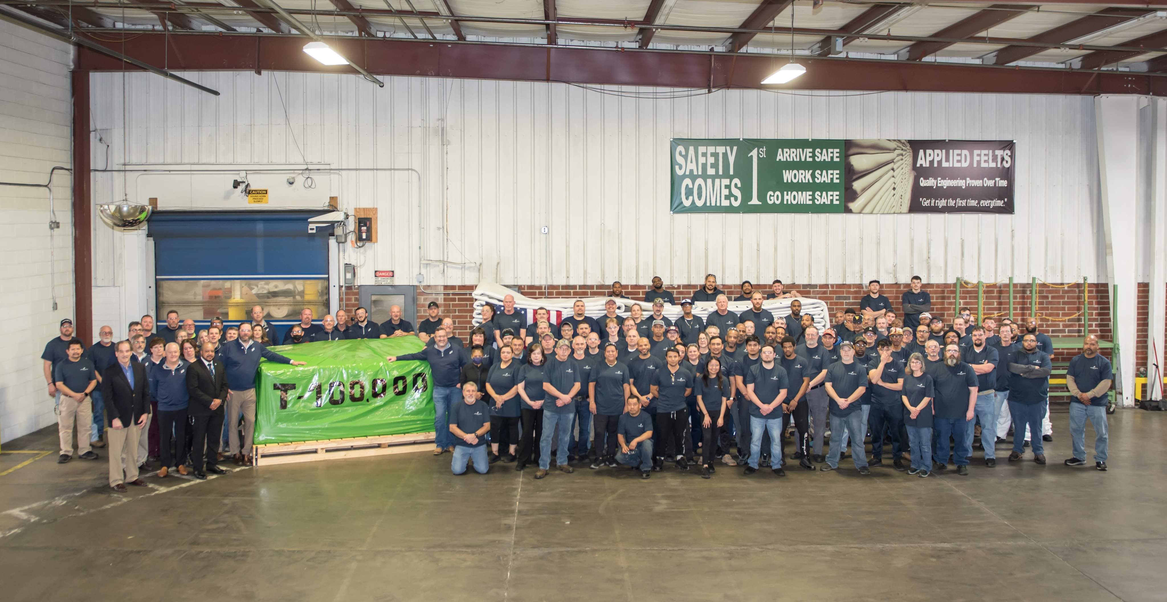 United Felts Team & 100,000th Liner